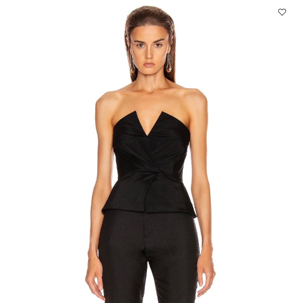 A.L.C  Black Farrah Peplum Top New With Tags size US6 - Picture 2 of 14